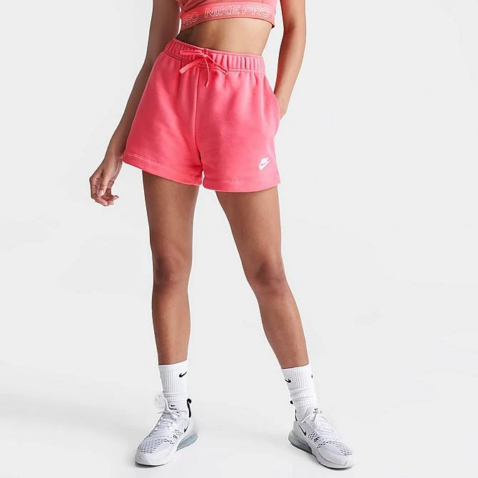 Women's Nike Sportswear Club Fleece Mid-Rise Shorts Sea Coral - DQ5802 894 4 Women's Nike Sportswear Club Fleece Mid-Rise Shorts Sea Coral - DQ5802 894 - Image 2