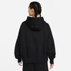 Women's Nike Sportswear Phoenix Fleece Oversized Pullover Hoodie Black/Sail - DQ5858 010 -Fashion General Store DQ5858 010 M2