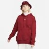 Women's Nike Sportswear Phoenix Fleece Oversized Pullover Hoodie Team Red/White - DQ5860 677 -Fashion General Store DQ5860 677 M1