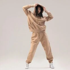 Women's Nike Sportswear Phoenix Fleece Oversized High-Waist Jogger Pants Hemp/Sail - DQ5887 200 -Fashion General Store DQ5887 200 M3