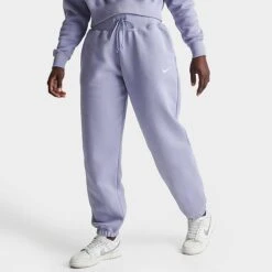 Women's Nike Sportswear Phoenix Fleece Oversized High-Waist Jogger Pants Indigo Haze/Sail - DQ5887 519