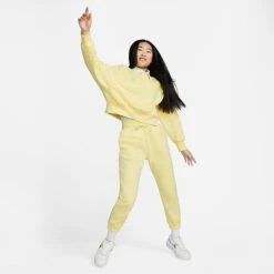 Women's Nike Sportswear Phoenix Fleece Oversized High-Waist Jogger Pants Lemon Chiffon/Sail - DQ5887 706 -Fashion General Store DQ5887 706 M3
