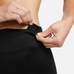 Women's Nike One Therma-FIT Mid-Rise Training Tights Black/White - DQ6186 010 -Fashion General Store DQ6186 010 M4