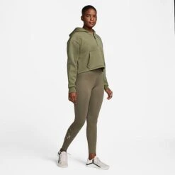 Women's Nike One Therma-FIT Mid-Rise Training Tights Medium Olive/Black - DQ6186 222 -Fashion General Store DQ6186 222 M3