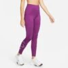 Women's Nike One Therma-FIT Mid-Rise Training Tights Viotech/Black - DQ6186 503 -Fashion General Store DQ6186 503 M1