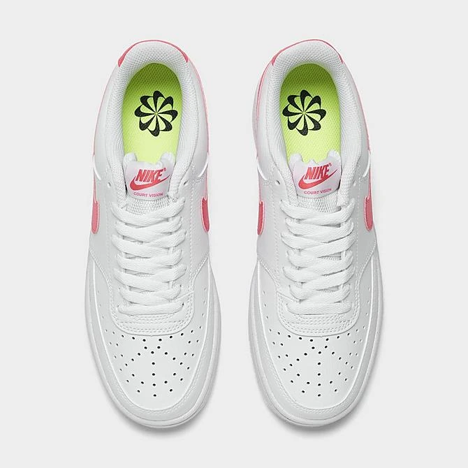 Women's Nike Court Vision Low Next Nature Casual Shoes White/Sea Coral/Volt/Black - DR9885 101 7 Women's Nike Court Vision Low Next Nature Casual Shoes White/Sea Coral/Volt/Black - DR9885 101 - Image 5