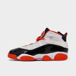 Nike Big Kids' Jordan 6 Rings Basketball Shoes White/Team Orange/Black/Sail - DV1345 108
