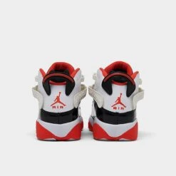 Nike Big Kids' Jordan 6 Rings Basketball Shoes White/Team Orange/Black/Sail - DV1345 108 -Fashion General Store DV1345 108 P4