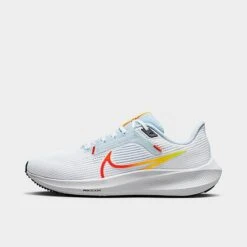Women's Nike Zoom Pegasus 40 Running Shoes White/Picante Red/Blue Tint/Laser Orange - DV3854 102