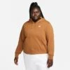 Women's Nike Sportswear Club Fleece Pullover Hoodie (Plus Size) Ale Brown/White - DV5092 271 1 Women's Nike Sportswear Club Fleece Pullover Hoodie (Plus Size) Ale Brown/White - DV5092 271 -Fashion General Store DV5092 271 M1