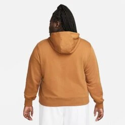 Women's Nike Sportswear Club Fleece Pullover Hoodie (Plus Size) Ale Brown/White - DV5092 271 -Fashion General Store DV5092 271 M3