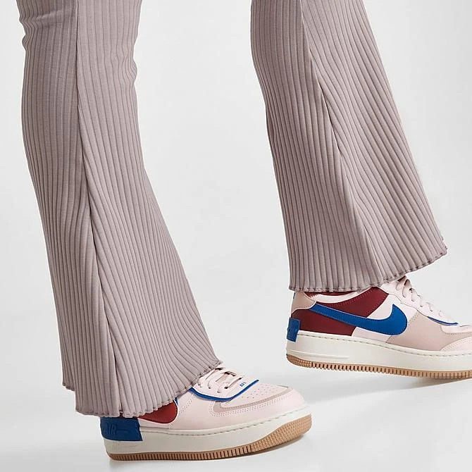 Women's Nike Sportswear High-Waisted Wide Leg Ribbed Jersey Pants Diffused Taupe/White - DV7868 272 8 Women's Nike Sportswear High-Waisted Wide Leg Ribbed Jersey Pants Diffused Taupe/White - DV7868 272 - Image 6