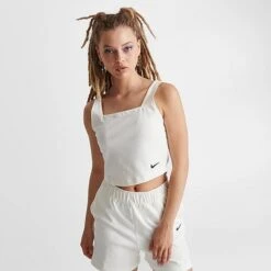 Women's Nike Sportswear Jersey Cami Tank Sail/Black - DV7952 133 -Fashion General Store DV7952 133 M3