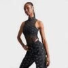 Women's Nike Air Printed Mock Neck Mesh Bodysuit Black - DV8243 010 -Fashion General Store DV8243 010 M1