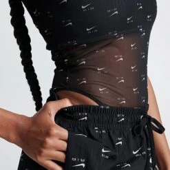 Women's Nike Air Printed Mock Neck Mesh Bodysuit Black - DV8243 010 13 Women's Nike Air Printed Mock Neck Mesh Bodysuit Black - DV8243 010 -Fashion General Store DV8243 010 M6