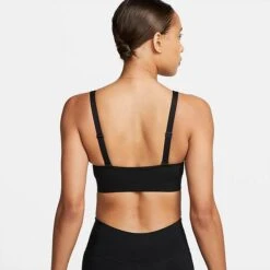 Women's Nike Dri-FIT Indy Plunge Cutout Bra Black/Dark Smoke Grey - DV9837 010 -Fashion General Store DV9837 010 M3