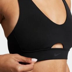 Women's Nike Dri-FIT Indy Plunge Cutout Bra Black/Dark Smoke Grey - DV9837 010 -Fashion General Store DV9837 010 M4