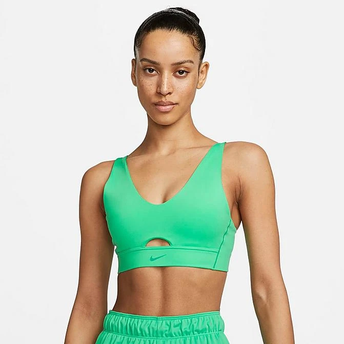 Women's Nike Dri-FIT Indy Plunge Cutout Bra Spring Green/Stadium Green - DV9837 363 3 Women's Nike Dri-FIT Indy Plunge Cutout Bra Spring Green/Stadium Green - DV9837 363