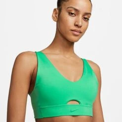 Women's Nike Dri-FIT Indy Plunge Cutout Bra Spring Green/Stadium Green - DV9837 363 11 Women's Nike Dri-FIT Indy Plunge Cutout Bra Spring Green/Stadium Green - DV9837 363 -Fashion General Store DV9837 363 M4