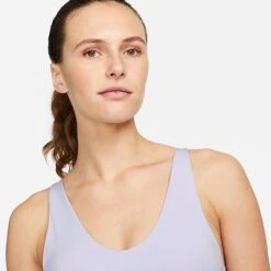 Women's Nike Dri-FIT Indy Plunge Cutout Bra Oxygen Purple/Indigo Haze - DV9837 536 -Fashion General Store DV9837 536 M4