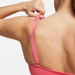 Women's Nike Dri-FIT Indy Plunge Cutout Bra Sea Coral/Celestial Gold - DV9837 894 -Fashion General Store DV9837 894 M6