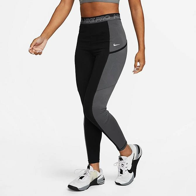 Women's Nike Pro Dri-FIT Training Tights Black/Iron Grey/White - DX0063 010 3 Women's Nike Pro Dri-FIT Training Tights Black/Iron Grey/White - DX0063 010