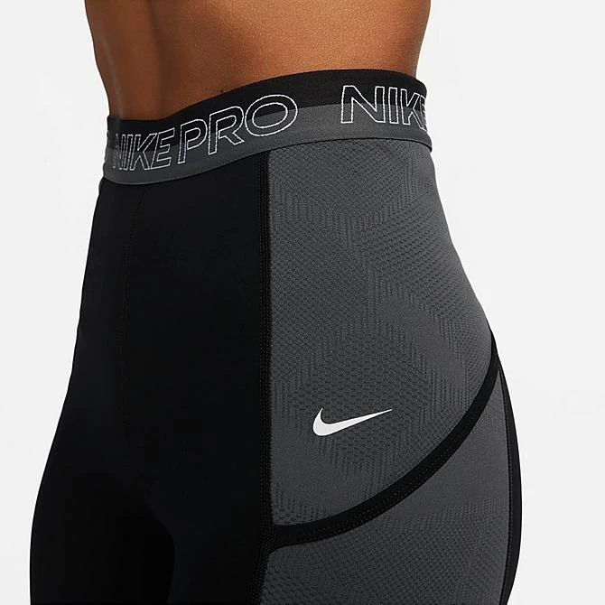 Women's Nike Pro Dri-FIT Training Tights Black/Iron Grey/White - DX0063 010 6 Women's Nike Pro Dri-FIT Training Tights Black/Iron Grey/White - DX0063 010 - Image 4