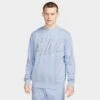 Nike Club Fleece+ Futura Fleece Crewneck Sweatshirt Cobalt Bliss - DX0529 479 -Fashion General Store DX0529 479 M1
