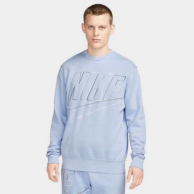 Nike Club Fleece+ Futura Fleece Crewneck Sweatshirt Cobalt Bliss - DX0529 479 3 Nike Club Fleece+ Futura Fleece Crewneck Sweatshirt Cobalt Bliss - DX0529 479
