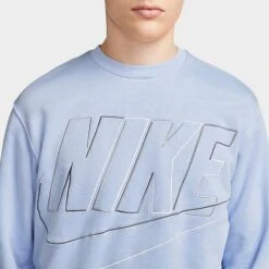 Nike Club Fleece+ Futura Fleece Crewneck Sweatshirt Cobalt Bliss - DX0529 479 9 Nike Club Fleece+ Futura Fleece Crewneck Sweatshirt Cobalt Bliss - DX0529 479 -Fashion General Store DX0529 479 M4