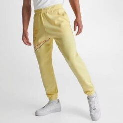 Nike Club Fleece+ Futura Logo Fleece Sweatpants Lemon Chiffon - DX0547 706 -Fashion General Store DX0547 706 M3