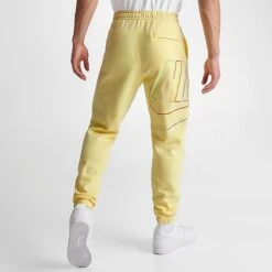 Nike Club Fleece+ Futura Logo Fleece Sweatpants Lemon Chiffon - DX0547 706 -Fashion General Store DX0547 706 M4