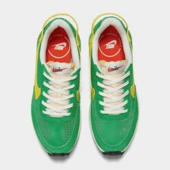 Women's Nike Waffle Debut Casual Shoes Stadium Green/Optic Yellow/Sail/Coconut Milk - DX2931 300 -Fashion General Store DX2931 300 P5