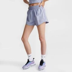 Women's Nike One Dri-FIT 3 Inch Shorts Indigo Haze/Reflective Silver - DX6014A 519