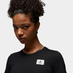 Nike Women's Jordan Slim Fit T-Shirt Black - DZ3217 010 -Fashion General Store DZ3217 010 M4