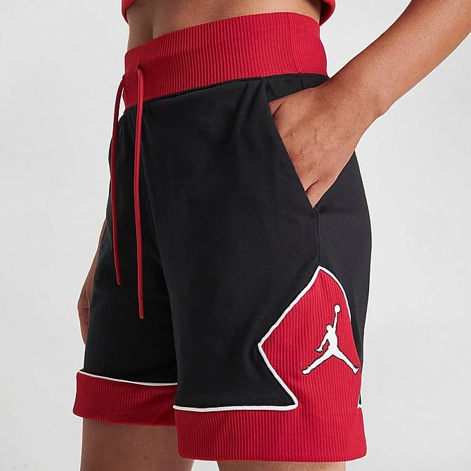 Nike Women's Jordan Drawcord Diamond Shorts Black/Gym Red/White - DZ3352 010 7 Nike Women's Jordan Drawcord Diamond Shorts Black/Gym Red/White - DZ3352 010 - Image 5