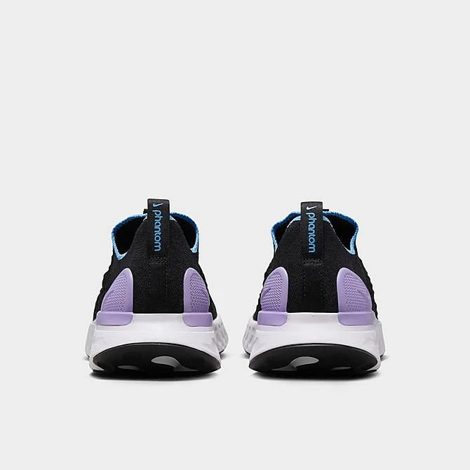 Women's Nike React Phantom Run Flyknit 2 Running Shoes Black/Barely Grape/University Blue/Lilac - DZ5213 001 6 Women's Nike React Phantom Run Flyknit 2 Running Shoes Black/Barely Grape/University Blue/Lilac - DZ5213 001 - Image 4