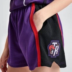 Women's Mitchell & Ness Toronto Raptors NBA Swingman Shorts Purple - EL18123X PPL -Fashion General Store EL18123X PPL M5