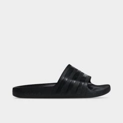 Women's Adidas Originals Adilette Aqua Slide Sandals Black/Black/Black - F35550 001