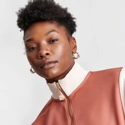 Nike Women's Jordan (Her)itage Quarter-Zip Track Jacket Sky J Orange/Guava Ice - FB5134 810 -Fashion General Store FB5134 810 M5