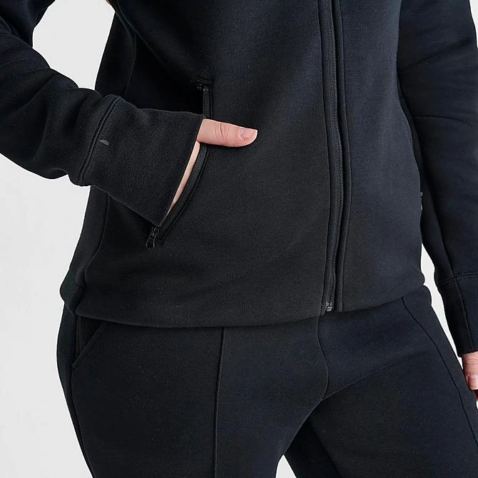 Women's Nike Sportswear Tech Fleece Windrunner Full-Zip Hoodie Black - FB8338 010 8 Women's Nike Sportswear Tech Fleece Windrunner Full-Zip Hoodie Black - FB8338 010 - Image 6
