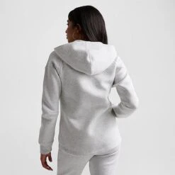 Women's Nike Sportswear Tech Fleece Windrunner Full-Zip Hoodie Light Grey/Heather/Black - FB8338 013 -Fashion General Store FB8338 013 M4