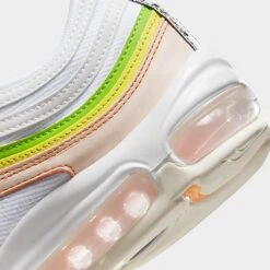 Women's Nike Air Max 97 Casual Shoes White/Black/Pearl Pink/Action Green/Opti Yellow/Sail - FD0870 100 -Fashion General Store FD0870 100 P3