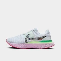 Women's Nike React Infinity 3 Running Shoes White/Cobalt Bliss/Hot Punch/Pink Foam/Barely Volt/Spring Green - FD0877 100