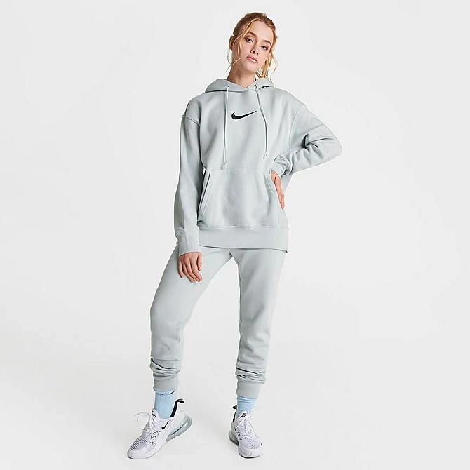 Women's Nike Sportswear Phoenix Fleece Oversized Pullover Hoodie Light Silver/Black - FD0892 034 4 Women's Nike Sportswear Phoenix Fleece Oversized Pullover Hoodie Light Silver/Black - FD0892 034 - Image 2