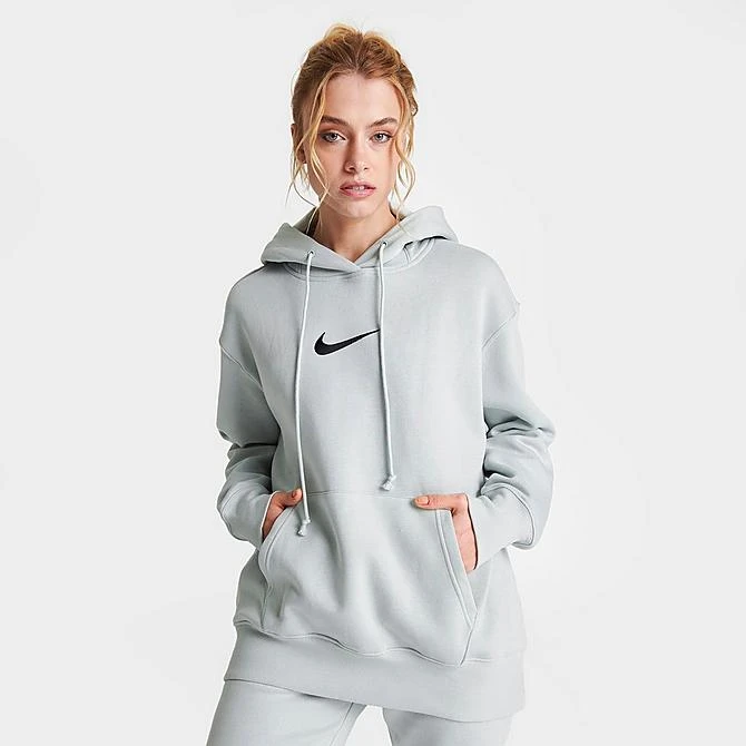 Women's Nike Sportswear Phoenix Fleece Oversized Pullover Hoodie Light Silver/Black - FD0892 034 5 Women's Nike Sportswear Phoenix Fleece Oversized Pullover Hoodie Light Silver/Black - FD0892 034 - Image 3