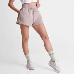 Women's Nike Sportswear Phoenix Fleece High-Rise Shorts Diffused Taupe/Sail - FD1409 272 -Fashion General Store FD1409 272 M3