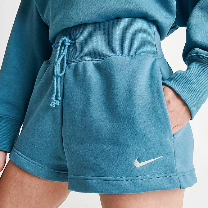 Women's Nike Sportswear Phoenix Fleece High-Rise Shorts Noise Aqua/Sail - FD1409 440 7 Women's Nike Sportswear Phoenix Fleece High-Rise Shorts Noise Aqua/Sail - FD1409 440 - Image 5