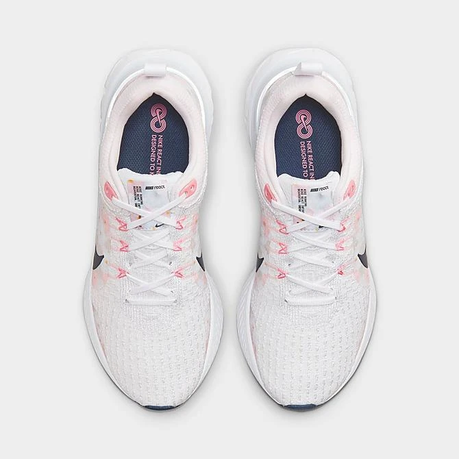 Women's Nike React Infinity Run Flyknit 3 Premium Running Shoes White/Platinum Tint/Pearl Pink/Midnight Navy - FD4151 100 7 Women's Nike React Infinity Run Flyknit 3 Premium Running Shoes White/Platinum Tint/Pearl Pink/Midnight Navy - FD4151 100 - Image 5