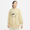 Women's Nike Sportswear Phoenix Fleece Oversized Crewneck Sweatshirt Team Gold - FD4234 783 -Fashion General Store FD4234 783 M1